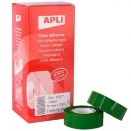 Apli cinta adhesiva silenciosa rollo 19mm x 33m pp caja 8u verde Precio: 8.94999974. SKU: B152GLSHJ9