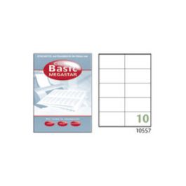 Caja 100 Hojas Etiquetas Blancas con Márgenes-Láser/Inyección de Tinta/Fotocopiadoras-105X57 Mm Megastar LP4MS-10557 Precio: 15.94999978. SKU: B17VVTW2GN