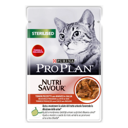 Purina Pro Plan Feline Sterilised Carne 26x85 gr Precio: 26.318182. SKU: B14ASG5ET6