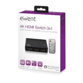 Adaptador/Conversor AV Ewent EW3730 HDMI 4K Negro