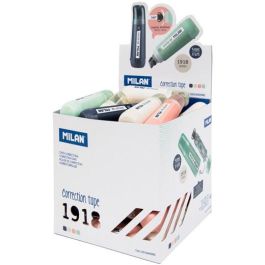 Caja expositora 12 cintas correctoras con pulsador 5 mm x 6 m serie Acid •  MILAN