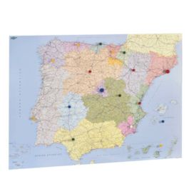 Mapa España y Portugal Plastificado sin Marco Enrollado 103X129 Cm. Faibo 153G Precio: 49.95000032. SKU: B1EGETP992
