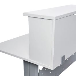 Rocada Mostrador de altillo aw04 válido para mesas work metal executive 160x30x40 cm acabado blanco/blanco