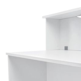 Rocada Mostrador de altillo aw04 válido para mesas work metal executive 160x30x40 cm acabado blanco/blanco