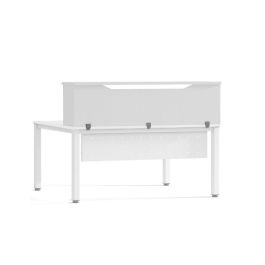 Rocada Mostrador de altillo aw04 válido para mesas work metal executive 160x30x40 cm acabado blanco/blanco