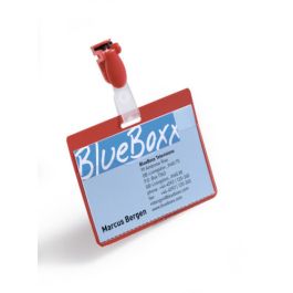 Caja de 25 Identificadores con Pinza Rojo 60X90 Durable 8106-03