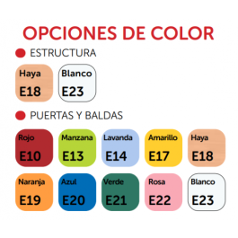 Mobeduc Perchero en línea de melamina de haya, 4 perchas de colores, 600646/4H18 Mobeduc Perchero en línea de melamina de haya, 4 perchas de colores, 600646/4H18