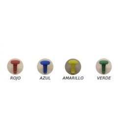 Mobeduc Perchero en línea de melamina de haya, 4 perchas de colores, 600646/4H18 Mobeduc Perchero en línea de melamina de haya, 4 perchas de colores, 600646/4H18