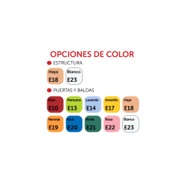 Mobeduc Taquilla 600634HPC18 Mueble de 3 Puertas (Ancho 40 cm) en Melamina de Haya con Cerraduras Individualizadas y Patas Niveladoras