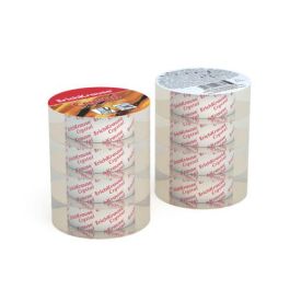 ERICH KRAUSE 59663 / 63576 Cintas Adhesivas Crystal Transparentes 18mmx33m, Polipropileno de Alta Resistencia, Pack de 4 Unidades