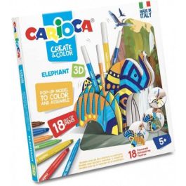 SET CREATE &amp; COLOR ELEPHANT 3D CARIOCA 42902