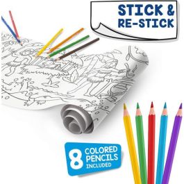 Set Coloring Roll Jungle + 8 Pencils Carioca 42978