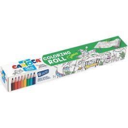 Set Coloring Roll Jungle + 8 Pencils Carioca 42978