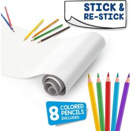 Set Coloring Roll White 200 X 30 Cm + 8 Lápices Carioca 42980