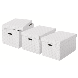 Pack 3 Cajas Blancas 510X355X305Mm Esselte 628286