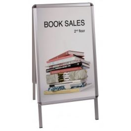 Bioffice Caballete Porta Poster Plegable Aluminio Plata DKT70303032