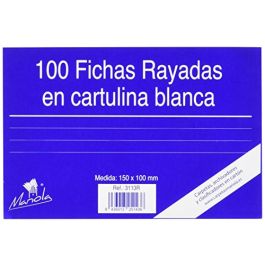 Mariola Ficha rayada 150x100mm cartulina 180 gr blanco paquete de 100 nº3 Precio: 1.9499997. SKU: B1AHD6WW5Q