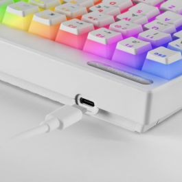 Mars Gaming MKCLOUD Teclado Inalámbrico RGB Blanco Switch Azul Portugués