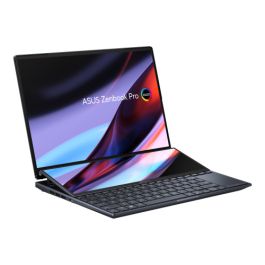 ASUS ZenBook Pro 14 Duo OLED UX8402ZE-M3023W - Portátil 14.5" WQXGA+ (Core i9-12900H, 32GB RAM, 1TB SSD, GeForce RTX 3050 Ti 4GB, Windows 11 Home) Negro tecnológico - Teclado QWERTY español