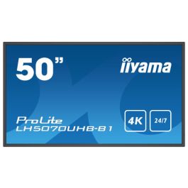 iiyama LH5070UHB-B1 pantalla de señalización Pantalla plana para señalización digital 125,7 cm (49.5") VA 700 cd / m² 4K Ultra HD Negro Procesador incorporado Android 9.0 24/7 Precio: 1054.94999984. SKU: B19296JQJ5