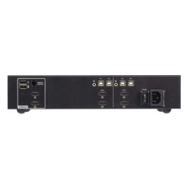 ATEN Switch KVM de Seguridad Avanzada HDMI Dual Display USB 2 Puertos con CAC (CS1142H4C-AT-G) - Cumple PSD PP v4.0, NIAP, 4K UHD 60Hz, Audio, Concentrador USB