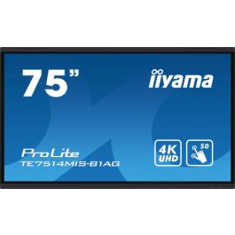 iiyama TE7514MIS-B1AG pantalla de señalización Panel plano interactivo 190,5 cm (75") LCD Wifi 435 cd / m² 4K Ultra HD Negro Pantalla táctil Procesador incorporado Android 24/7 Precio: 1918.95000011. SKU: B1H6QG2WQZ