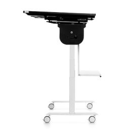 Rocada Soporte Móvil para Monitores Interactivos 65-86 Pulgadas, Estructura de Acero con Ruedas y Freno, Altura Regulable Eléctricamente