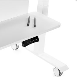 Rocada Soporte Móvil para Monitores Interactivos 65-86 Pulgadas, Estructura de Acero con Ruedas y Freno, Altura Regulable Eléctricamente