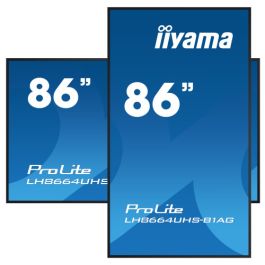 iiyama PROLITE Pizarra de caballete digital 2,18 m (86") LED Wifi 500 cd / m² 4K Ultra HD Negro Procesador incorporado Android 11 24/7