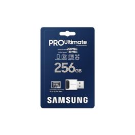 Samsung Tarjeta de Memoria microSDXC PRO Ultimate 256GB con Lector (CL10) - Ideal para Grabación 4K y Full HD de Alta Velocidad