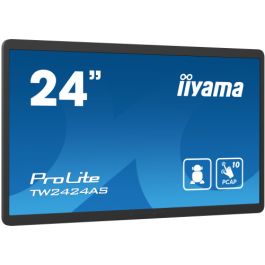 iiyama TW2424AS-B1 pantalla de señalización Pantalla plana para señalización digital 60,5 cm (23.8") Wifi 250 cd / m² 4K Ultra HD Negro Pantalla táctil Procesador incorporado Android 24/7