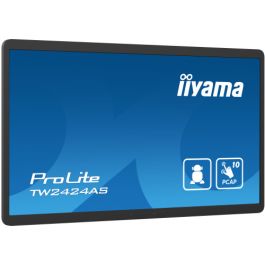 iiyama TW2424AS-B1 pantalla de señalización Pantalla plana para señalización digital 60,5 cm (23.8") Wifi 250 cd / m² 4K Ultra HD Negro Pantalla táctil Procesador incorporado Android 24/7