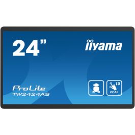 iiyama TW2424AS-B1 pantalla de señalización Pantalla plana para señalización digital 60,5 cm (23.8") Wifi 250 cd / m² 4K Ultra HD Negro Pantalla táctil Procesador incorporado Android 24/7