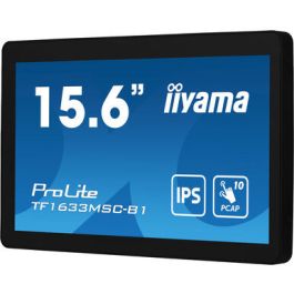 IIYAMA TF1633MSC-B1 Monitor Táctil 15.6" Multi-Touch HDMI+DP Negro para Comercio Minorista
