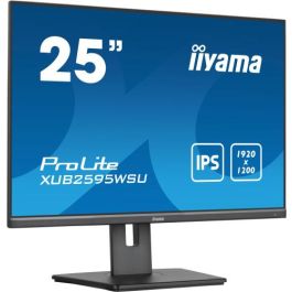 iiyama XUB2595WSU-B5 Monitor Prolite 25" (1920x1200) LED IPS 16:10 4ms VGA HDMI DP USB Pivot Negro