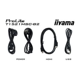 iiyama ProLite T1521MSC-B2 pantalla para PC 38,1 cm (15") 1024 x 768 Pixeles XGA LED Pantalla táctil Mesa Negro