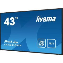 iiyama 43" 1920x1080, IPS panel, 1% Haze, Landscape mode, Speakers 2x 10W, 18/7 iiyama 43" 1920x1080, IPS panel, 1% Haze, Landscape mode, Speakers 2x 10W, 18/7