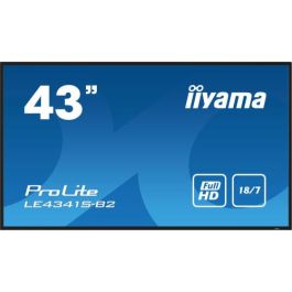 iiyama 43" 1920x1080, IPS panel, 1% Haze, Landscape mode, Speakers 2x 10W, 18/7 Precio: 507.59000028. SKU: B12JH7J48K
