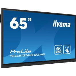 iiyama TE6512MIS-B3AG pantalla de señalización Diseño de quiosco 165,1 cm (65") LCD Wifi 400 cd / m² 4K Ultra HD Negro Pantalla táctil Procesador incorporado Android 11 24/7