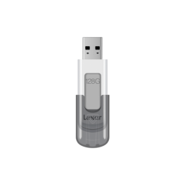 Lexar JumpDrive V100 unidad flash USB 128 GB USB tipo A 3.2 Gen 1 (3.1 Gen 1) Gris, Blanco