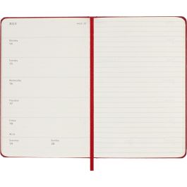 Agenda 18 Meses 2024-2025 Semanal P (9 X 14 Cm) Rojo Escarlata Tapa Dura Moleskine DHF218WN2Y25