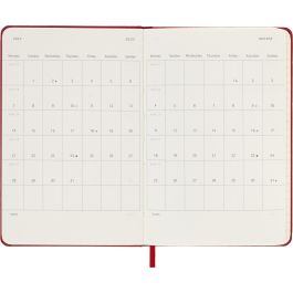 Agenda 18 Meses 2024-2025 Semanal P (9 X 14 Cm) Rojo Escarlata Tapa Dura Moleskine DHF218WN2Y25