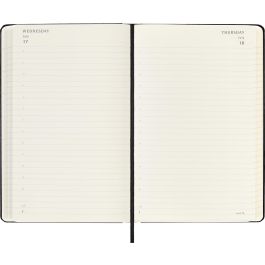 Agenda 18 Meses 2024-2025 Diaria L (13 X 21 Cm) Negra Tapa Dura Moleskine DHB18DC3Y25