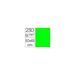 Cartulina Fluorescente Verde 50x65 cm 230 gr 10 unidades