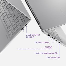 ASUS Vivobook S 15 OLED S5507QA-MA006W Copilot+ PC - Ordenador Portátil 15.6" Wide Quad HD+ 120Hz (Qualcomm Snapdragon X1E78100, 16GB RAM, 1TB SSD, Adreno GPU, Windows 11 Home) Plata Fría - Teclado QWERTY español