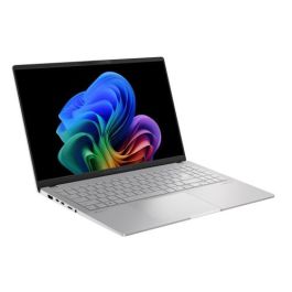 ASUS Vivobook S 15 OLED S5507QA-MA006W Copilot+ PC - Ordenador Portátil 15.6" Wide Quad HD+ 120Hz (Qualcomm Snapdragon X1E78100, 16GB RAM, 1TB SSD, Adreno GPU, Windows 11 Home) Plata Fría - Teclado QWERTY español