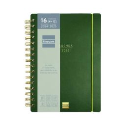 Agenda Finocam Haiku Verde A5 15,5 x 21,2 cm 2024-2025