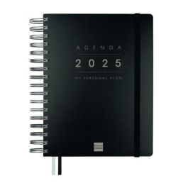 Agenda 16 Meses Septiembre 2024-Diciembre 2025 4º 155X217 Semana Vista Vertical Tempus Negro Finocam 626600125