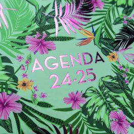 Agenda Finocam Tropic Multicolor Cuarto 15,5 x 21,2 cm 2024-2025 Docente