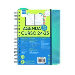 Agenda Finocam Azul Cuarto 15,5 x 21,2 cm 2024-2025 Docente